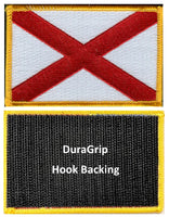 Alabama state flag with DuraGrip hook backing