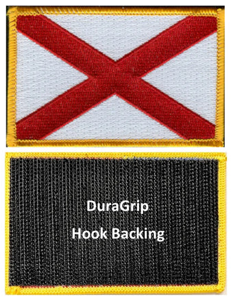 Alabama state flag with DuraGrip hook backing