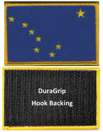 Alaska state flag with DuraGrip hook backing