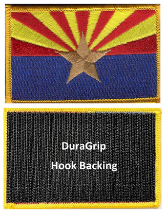 Arizona state flag with DuraGrip hook backing