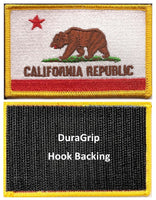 California state flag with DuraGrip hook backing