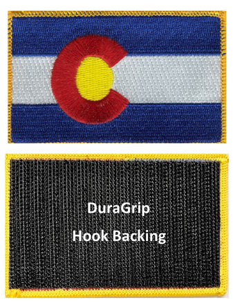 Colorado state flag with DuraGrip hook backing