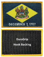 Delaware state flag with DuraGrip hook backing