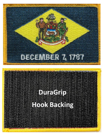 Delaware state flag with DuraGrip hook backing