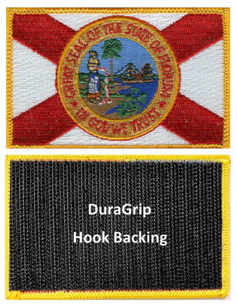 Florida state flag with DuraGrip hook backing