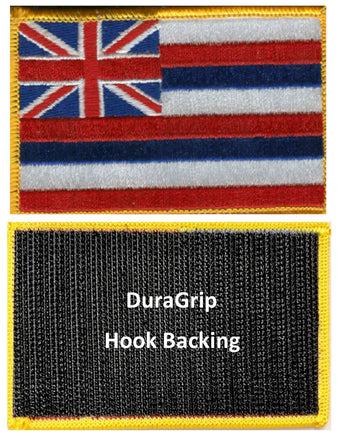 Hawaii state flag with DuraGrip hook backing