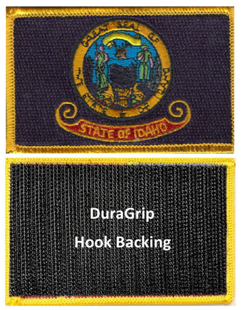 Idaho state flag with DuraGrip hook backing