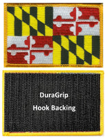 Maryland state flag with DuraGrip hook backing