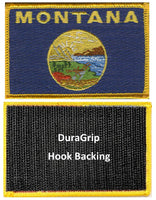 Montana state flag with DuraGrip hook backing