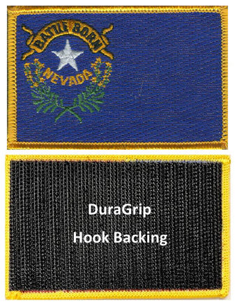 Nevada state flag with DuraGrip hook backing