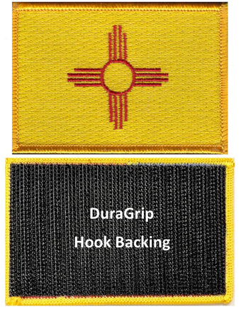 New Mexico state flag with DuraGrip hook backing