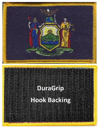 New York state flag with DuraGrip hook backing