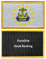 Rhode Island state flag with DuraGrip hook backing