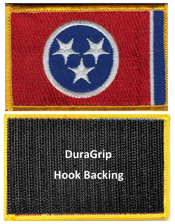 Tennessee state flag with DuraGrip hook backing