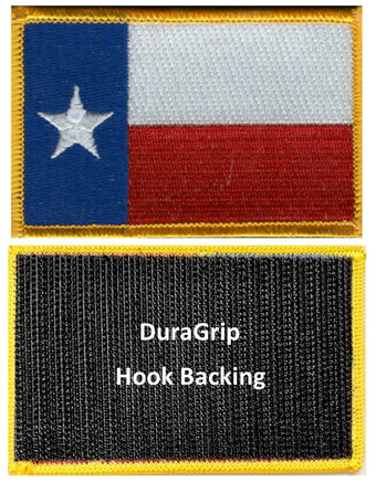 Texas state flag with DuraGrip hook backing