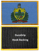 Vermont state flag with DuraGrip hook backing