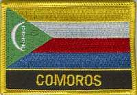 Comoros flag patch with name