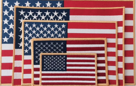 Large American Flag Patches - Various Sizes