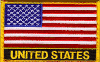 United States Flag Patch - Rectangle With Name