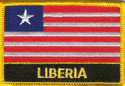 Liberia Flag Patch - Rectangle With Name