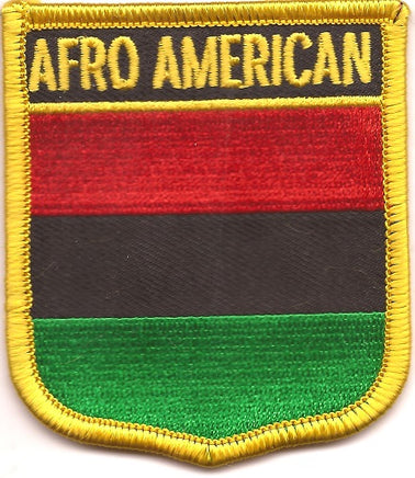 African Americn Flag Patch - Shield