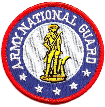 Army National Guard Patch - Round Red Border