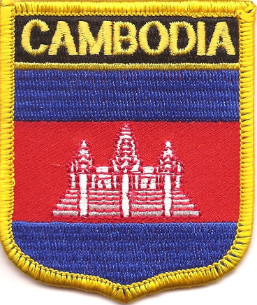 Cambodia Flag Patch - Shield