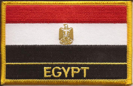 Egypt Flag Patch - Rectangle With Name