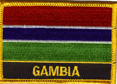 Gambia Flag Patch - Rectangle With Name