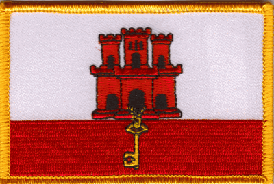 Gibraltar Flag Patch - Rectangle