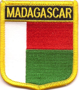 Madagascar Flag Patch - Shield