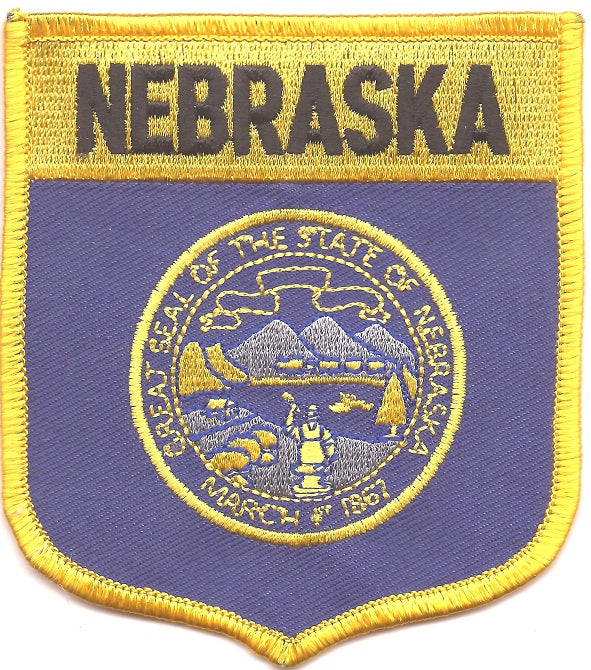 Nebraska Flag Patch - Shield