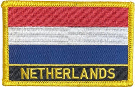Netherlands ( Holland ) Flag Patch - Rectangle With Name