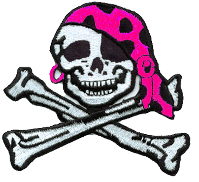 Pirate Girl Outline Patch