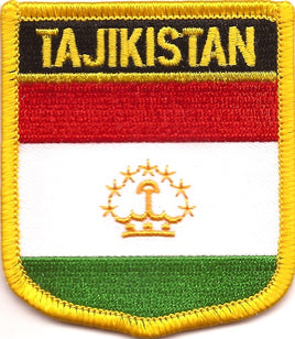 Tajikistan Flag Patch - Shield