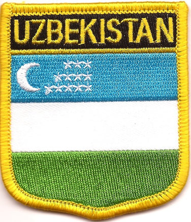 Uzbekistan Flag Patch - Shield
