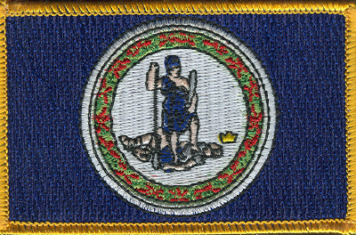 Virginia Flag Patch - Rectangle