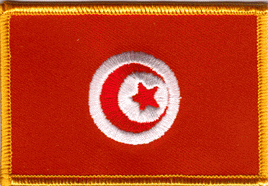Tunisia Flag Patch - Rectangle