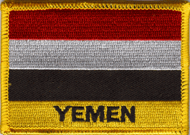Yemen Flag Patch - Rectangle With Name