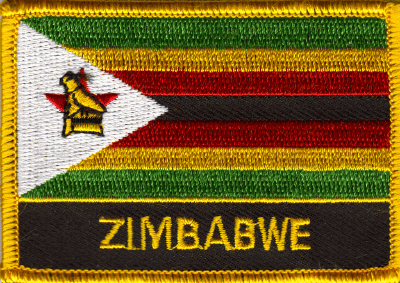 Zimbabwe Flag Patch - Rectangle With Name