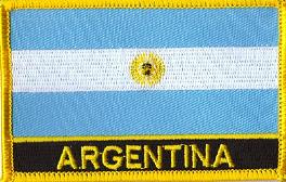 Argentina Flag Patch - Rectangle With Name