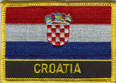Croatia Flag Patch - Rectangle With Name