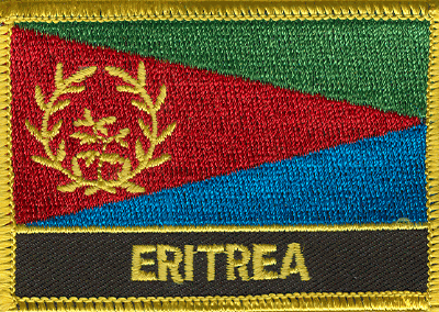Eritrea Flag Patch - Rectangle With Name