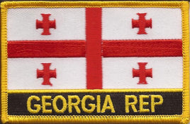 Georgia Republic Flag Patch - Rectangle With Name
