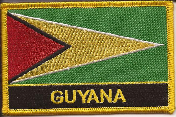 Guyana Flag Patch - Rectangle With Name