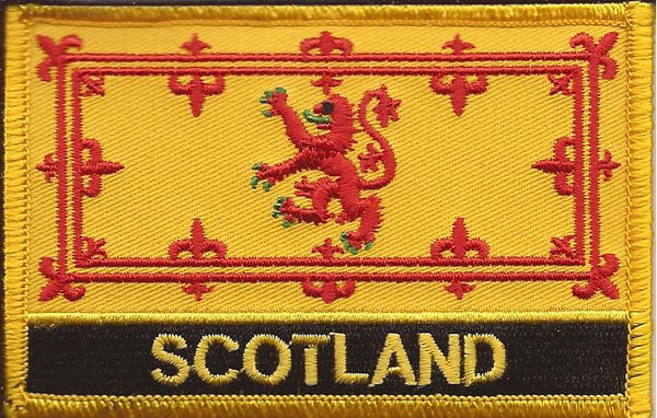 Scotland Lion Flag Patch - Rectangle With Name