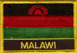 Malawi Flag Patch - Rectangle With Name