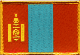 Mongolia Flag Patch - Rectangle