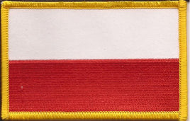 Poland Without Eagle Flag Patch - Rectangle