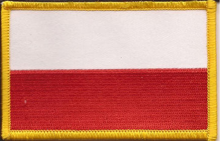 Poland Without Eagle Flag Patch - Rectangle
